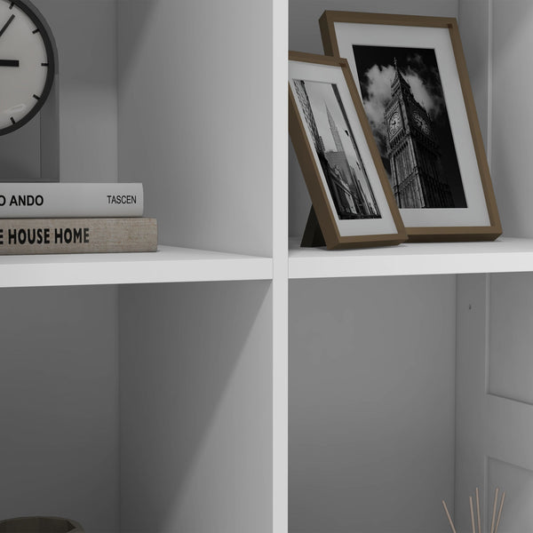 English Elm Homcom 71" Tall Storage Cabinet With Adjustable Shelves, Soft-Close Doors, Modern White Design W2225P229415