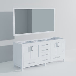 English Elm White Double Bath Vanity Set With 72" Countertop Space, Elegant Mirror & Ample Storage Solutions B2731S00518-GIGA