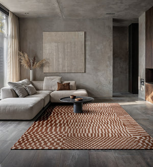 Louis De Poortere Duo Berber - Modern Artisanal Area Rug Inspired By Moroccan Weaving Techniques For Timeless Elegance Brown,Beige 100% Pet Poly (40% Rpet) 117738-louis-de-poortere