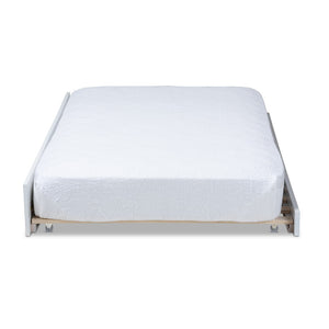 Baxton Studio Baxton Studio Mariana Twin Size Trundle Bed - Classic White Finish with Gold Pulls for Elegance Mariana-White-Trundle