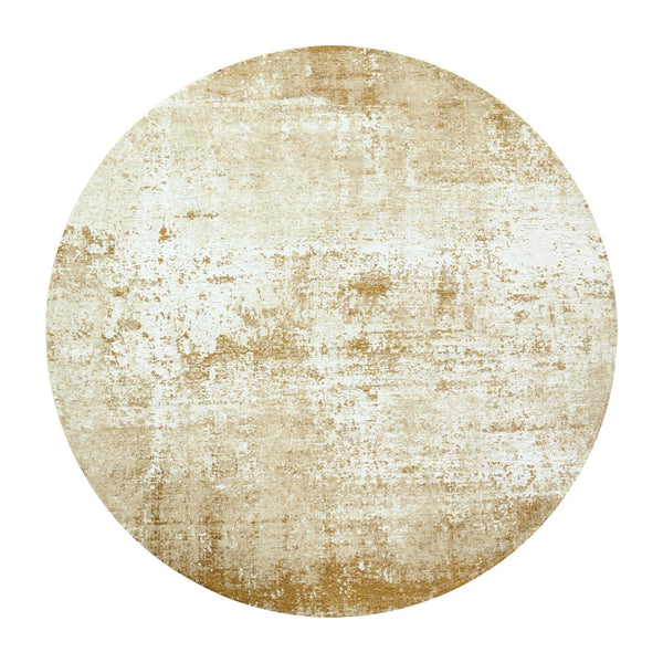 Louis de Poortere Mad Men Virgin Land Plush Abstract Area Rug for Modern Living Rooms with Layered Pile Texture Mercury 9'6 x 9'6 120127