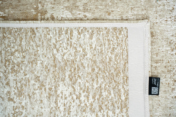 Louis De Poortere Mad Men Virgin Land - Mercury Rug: Embrace Cosmic Serenity With Eco-friendly Textures And Design Gold,Beige 100% Pet Poly (40% Rpet) 118514-louis-de-poortere