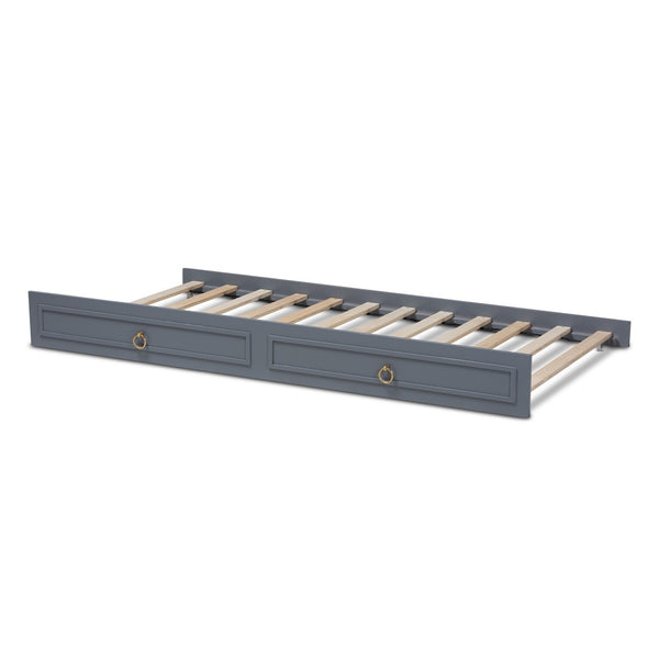 Baxton Studio Baxton Studio Mariana Stylish Grey Wood Twin Trundle Bed with Smooth Casters for Easy Use Mariana-Grey-Trundle