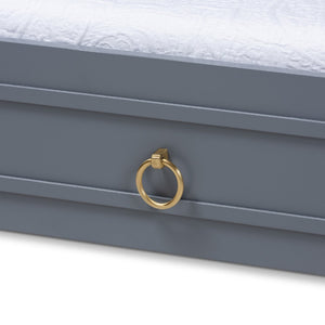 Baxton Studio Baxton Studio Mariana Stylish Grey Wood Twin Trundle Bed with Smooth Casters for Easy Use Mariana-Grey-Trundle