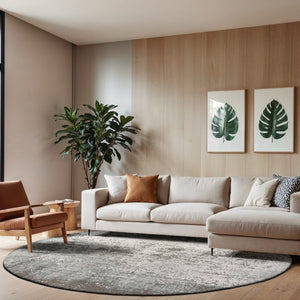 Louis de Poortere Mad Men Virgin Land Plush Abstract Area Rug for Modern Living Rooms with Layered Pile Texture Venus 9'6 x 9'6 120128