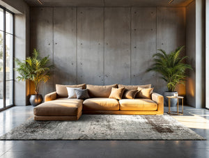 Louis De Poortere Mad Men Virgin Land - Mercury Rug: Embrace Cosmic Serenity With Eco-friendly Textures And Design Grey,Gray,White,Brown 100% Pet Poly (40% Rpet) 118614-louis-de-poortere