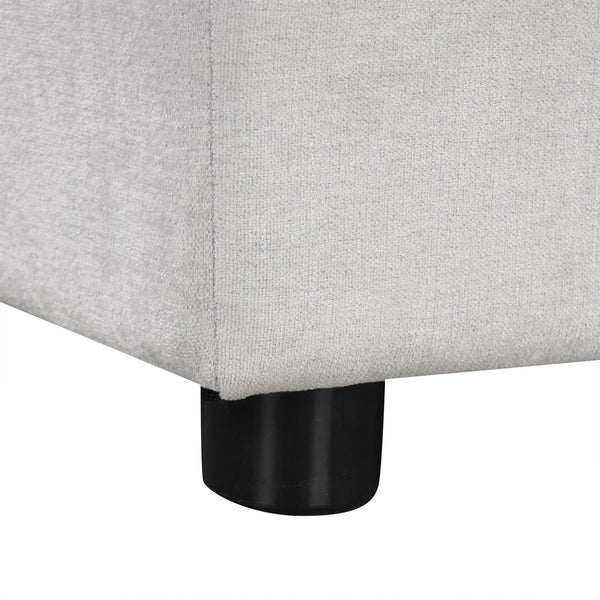 English Elm Christopher Knight Home® - 87.4" Sectional Sofa with Chaise, Chenille Upholstery, Reversible Armrests & Hidden Storage for Cozy Living Gray N763S000010E