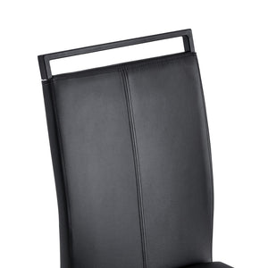 English Elm Table And Chair Set - Modern Black Wood Dining Table With 4 Ergonomic Pu Chairs & Stylish Legs W1151S04304-GIGA