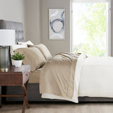 Madison Park 525 Thread Count Casual Cotton Blend Sheet Set MP20-6519 Khaki