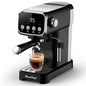 English Elm 20bar Slim Espresso Machine with Steam Wand Cup Warmer and 43oz Detachable Tank W1002P414529