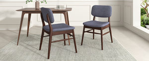 English Elm Christopher Knight Home® - Set Of 2 Mid-Century Upholstered Dining Chairs With Walnut Frame For Stylish Comfort & Durability N759P307029F