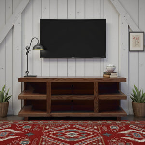 English Elm Laurel Canyon 64" Tv Stand For Up To 70" Tvs, Fully Assembled Oak Bourbon Finish With Storage & Style B108P292265