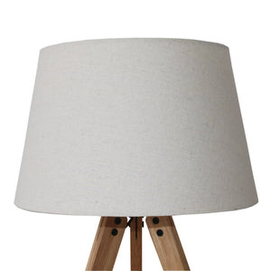 English Elm Ashcroft Furniture - High Quality Hotel Scandinavian Modern Birch Tripod Bedside Lamp With Soft Linen Shade & Black Accents B183P315121