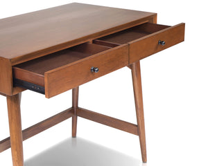 Alpine Furniture Flynn Mini Desk – Compact Design With Durable Drawer Construction For Small Spaces And Easy Assembly Chestnut Mahogany Solids & Veneer 966-95-alpine