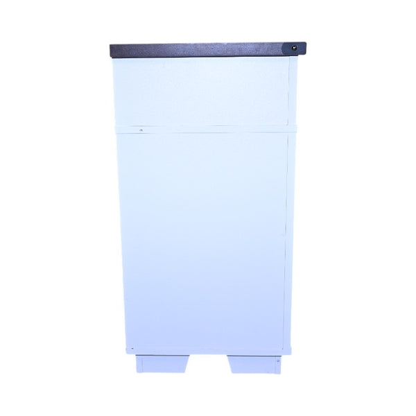 English Elm 65.3" TV Stand with LED Ambience, Sliding Iron Mesh Barn Doors, Y-Accent Rustic Farmhouse Storage White+Walnut W1412P271798