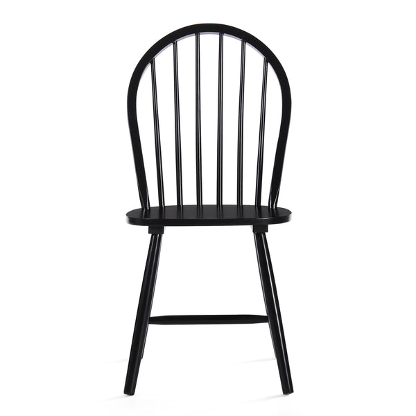 English Elm Christopher Knight Home® - 36 Countryhouse Spindle Back Dining Chair 36in High Back Farmhouse Style Durable Rubberwood Seat Black 56487.00BLK