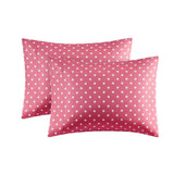 Mi Zone Polka Dot Casual Printed 100% Cotton Sheet Set MZ20-501 Dark Pink