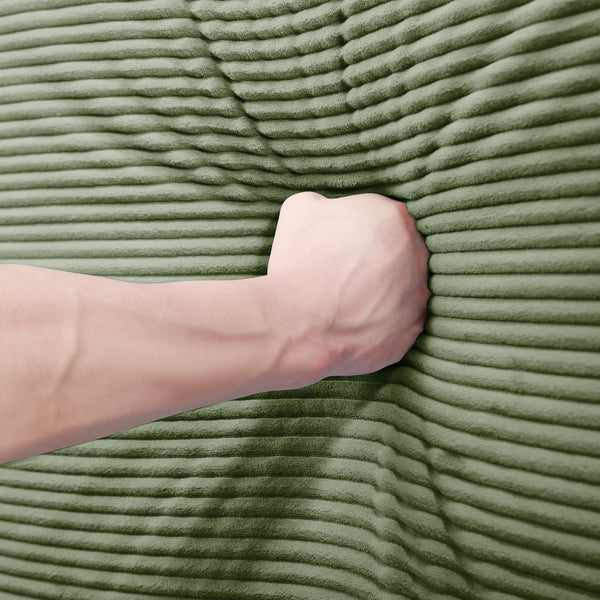 English Elm 170" Oversized Cloud Modular Sectional Couch - Plush Corduroy, Ergonomic Design, 12 Pillows, Customizable Comfort W714S01335