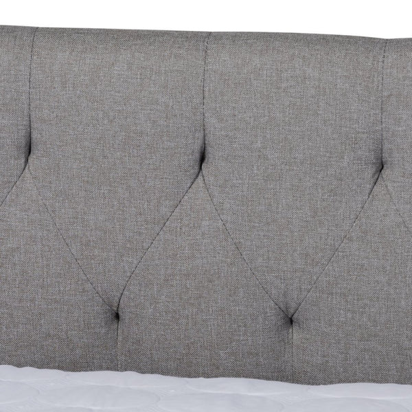 Baxton Studio Baxton Modern Upholstered Daybed with Roll-Out Trundle - Stylish Sofa, Extra Sleeping Space Solution Delora Light Queen CF9044-Light Grey-Daybed-Q/T