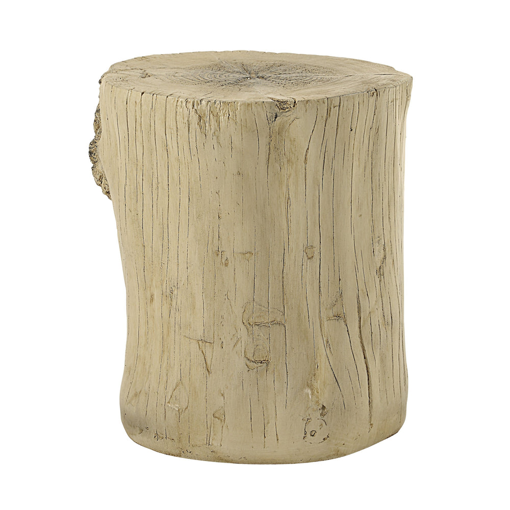 English Elm Gene Natural Finish Fiber Concrete Accent Table with Faux Concrete Top, Eco Cement Modern Charm Brown 19.7 L x 17 W x 16.2 H B2726P246011