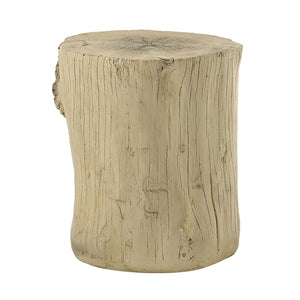 English Elm Gene Natural Finish Fiber Concrete Accent Table with Faux Concrete Top, Eco Cement Modern Charm Brown 19.7 L x 17 W x 16.2 H B2726P246011