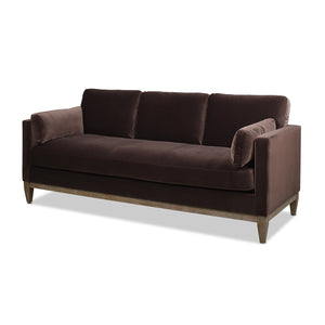 English Elm Jennifer Taylor Home - Knox 84" Modern Farmhouse Sofa In Deep Brown Velvet - Family-Friendly Comfort & Style For Your Home B2719P238332