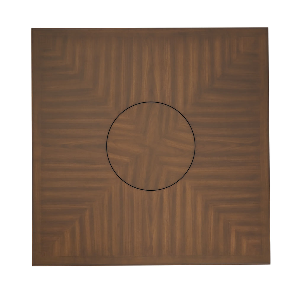 English Elm Wallace & Bay - Brown Gathering Height Table — Walnut Brown Transitional Wood, 48" Round Gathering Top, Easy Care Finish B361P384406