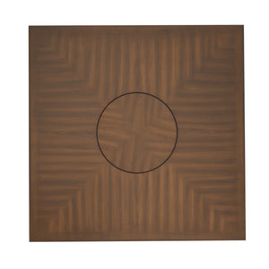 English Elm Wallace & Bay - Brown Gathering Height Table — Walnut Brown Transitional Wood, 48" Round Gathering Top, Easy Care Finish B361P384406