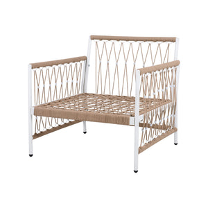 English Elm Christopher Knight Home® - [Set Of 2] Bohemian Outdoor Lounge Chairs - Handwoven Rope, Waterproof Cushions, And Steel Frame N767P306732B