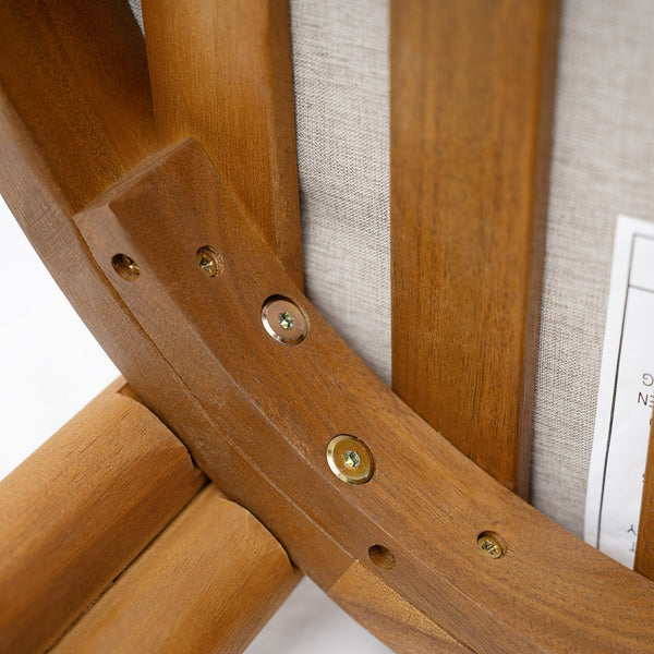 English Elm Christopher Knight Home® - Cove Teak & Beige 7PCS Acacia Outdoor Patio Dining Set – 4 Armless + 2 Armrest Chairs, Table (96) COVE7PCSET