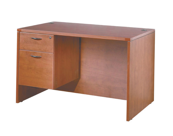 OSP Home Furnishings Napa Modular Office Desk Shell with Spacious Work Surface for Modern Workstations 48"X30"X29"  Cherry NAP-21-CHY