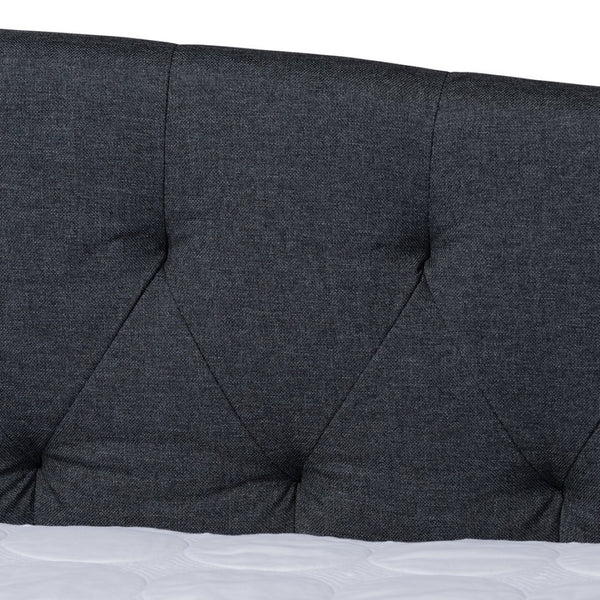 Baxton Studio Baxton Studio Delora Elegant Dark Grey Fabric Daybed – Versatile Queen Size Sofa & Sleep Solution! CF9044-B-Charcoal-Daybed-Q