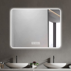 English Elm Bathroom Led Vanity Mirror Frameless Anti-fog Dimmable Wall Mount Spa Design W2071P172692