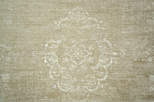 Louis De Poortere Fading World Medallion - Timeless Elegance With Vintage Charm In A Modern, Distressed Design Rug Brown,White 100% Pet Poly (40% Rpet) 117848-louis-de-poortere