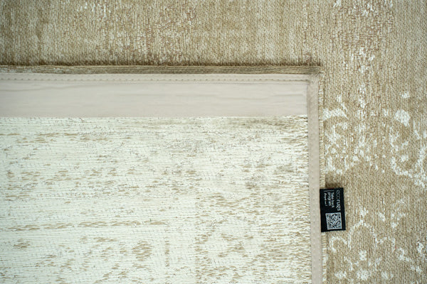 Louis De Poortere Fading World Medallion - Timeless Elegance With Vintage Charm In A Modern, Distressed Design Rug Brown,White 100% Pet Poly (40% Rpet) 117848-louis-de-poortere