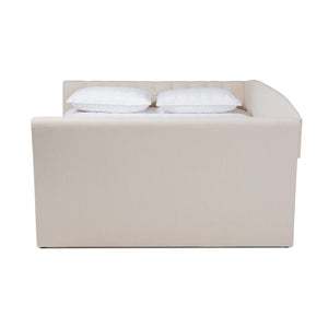 Baxton Studio Baxton Studio Delora Elegant Beige Upholstered Queen Daybed with Button Tufting & Easy Assembly CF9044-B-Beige-Daybed-Q