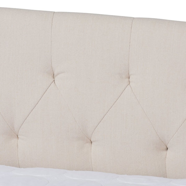 Baxton Studio Baxton Studio Delora Elegant Beige Upholstered Queen Daybed with Button Tufting & Easy Assembly CF9044-B-Beige-Daybed-Q