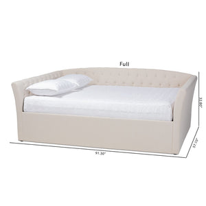Baxton Studio Baxton Studio Delora Elegant Beige Upholstered Queen Daybed with Button Tufting & Easy Assembly CF9044-B-Beige-Daybed-Q