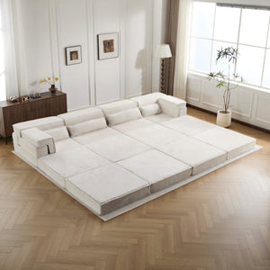English Elm Compression Modular Floor Sofa Bed - Cozy, Versatile Lounge With Memory Foam & No Assembly Needed! W3723S00039