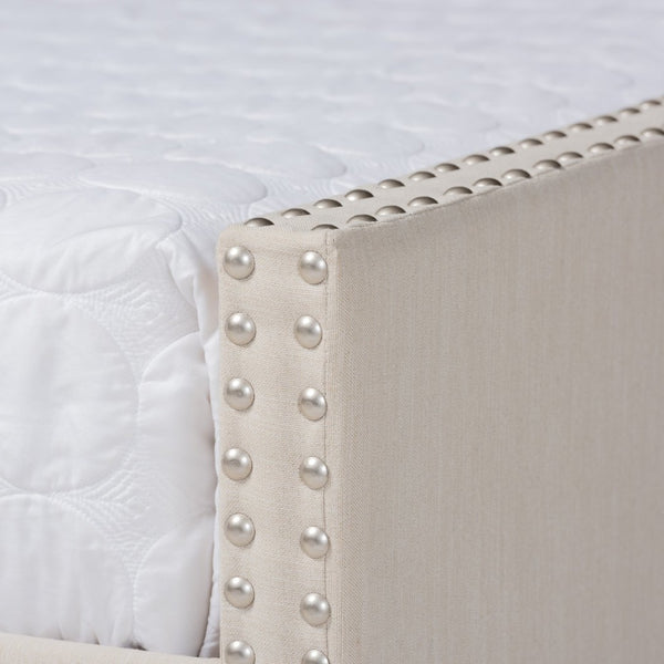 Baxton Studio Baxton Studio Haylie Modern Beige Daybed with Roll-Out Trundle - Stylish & Versatile Guest Solution CF9046-Beige-Daybed-F/T