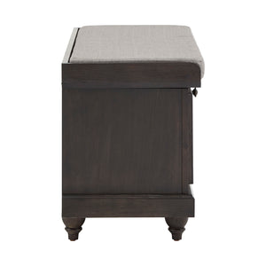 Georgia Upholstered Storage Bench with Wood Frame for Entryway or Bedroom