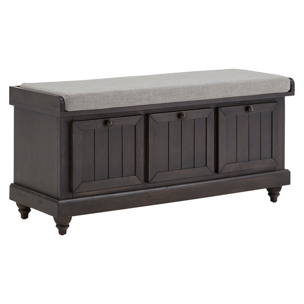 Georgia Upholstered Storage Bench with Wood Frame for Entryway or Bedroom