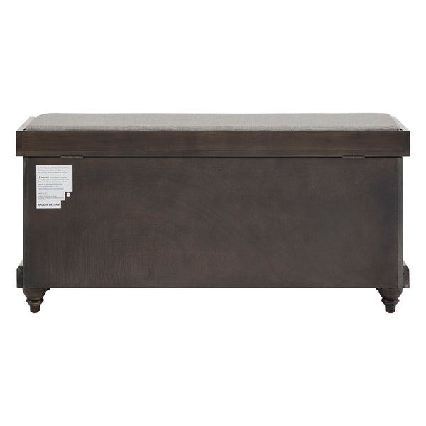 Georgia Upholstered Storage Bench with Wood Frame for Entryway or Bedroom
