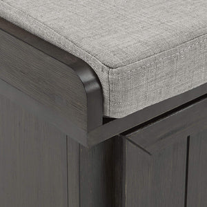 Georgia Upholstered Storage Bench with Wood Frame for Entryway or Bedroom
