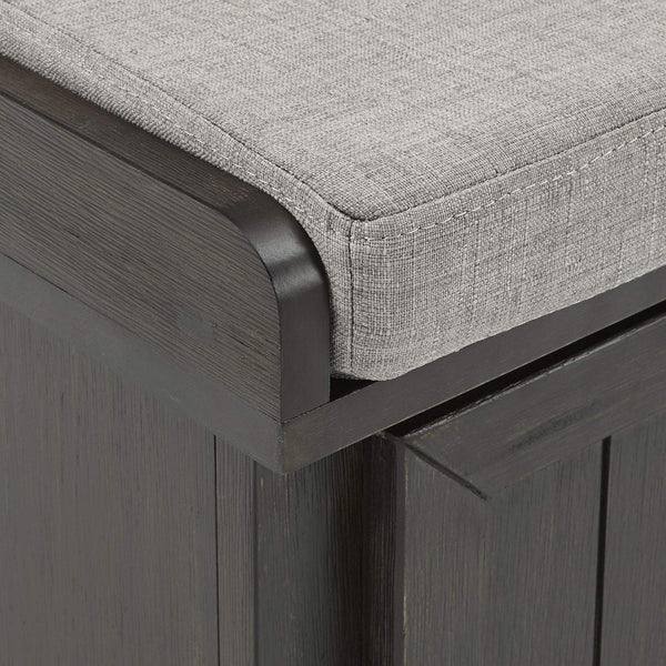Georgia Upholstered Storage Bench with Wood Frame for Entryway or Bedroom