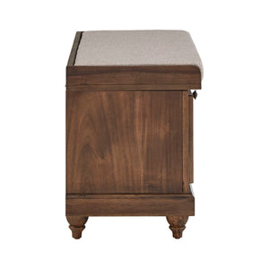 Georgia Upholstered Storage Bench with Wood Frame for Entryway or Bedroom