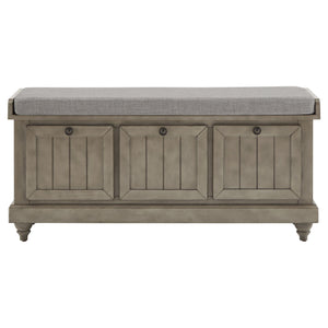 Georgia Upholstered Storage Bench with Wood Frame for Entryway or Bedroom