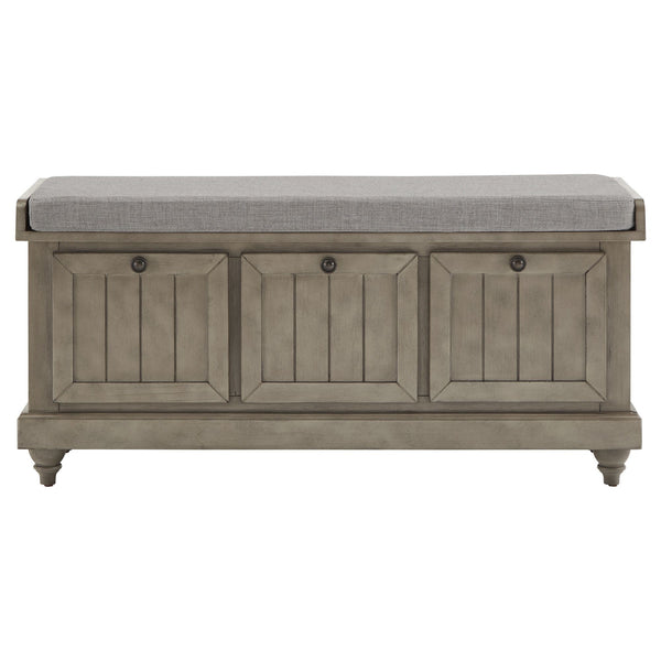 Georgia Upholstered Storage Bench with Wood Frame for Entryway or Bedroom