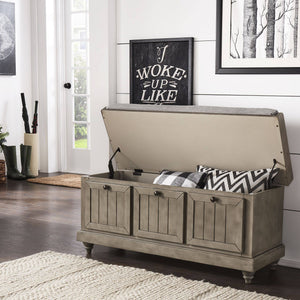 Georgia Upholstered Storage Bench with Wood Frame for Entryway or Bedroom