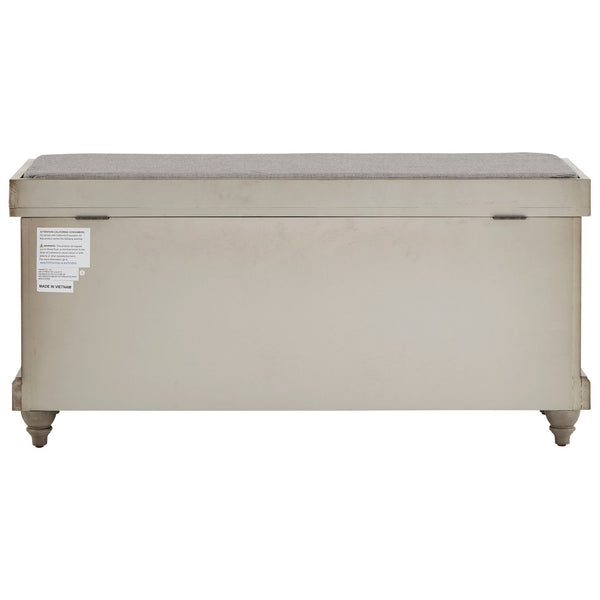 Georgia Upholstered Storage Bench with Wood Frame for Entryway or Bedroom
